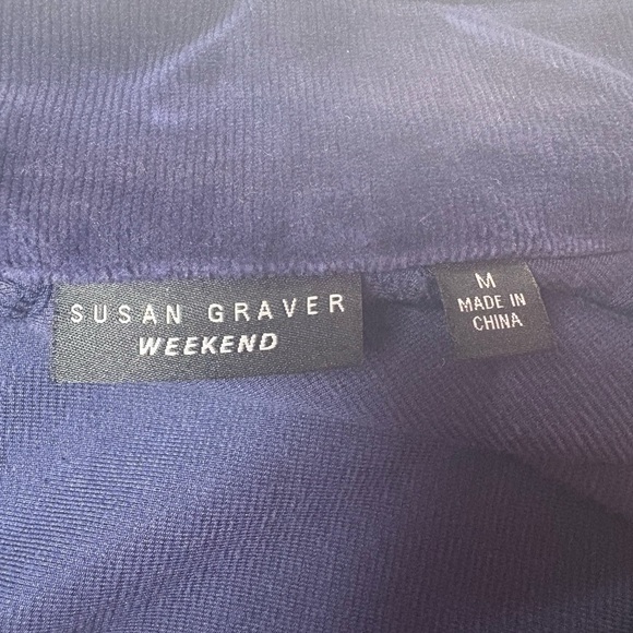 Susan Graver Navy Vest with Gold Accents - Picture 3 of 5